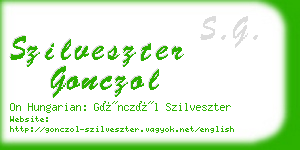 szilveszter gonczol business card